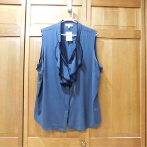 Calvin Klein Blue Sleeveless Blouse